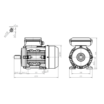 Silnik elektryczny jednofazowy 1,5kW 2800 obr/min. 90B3